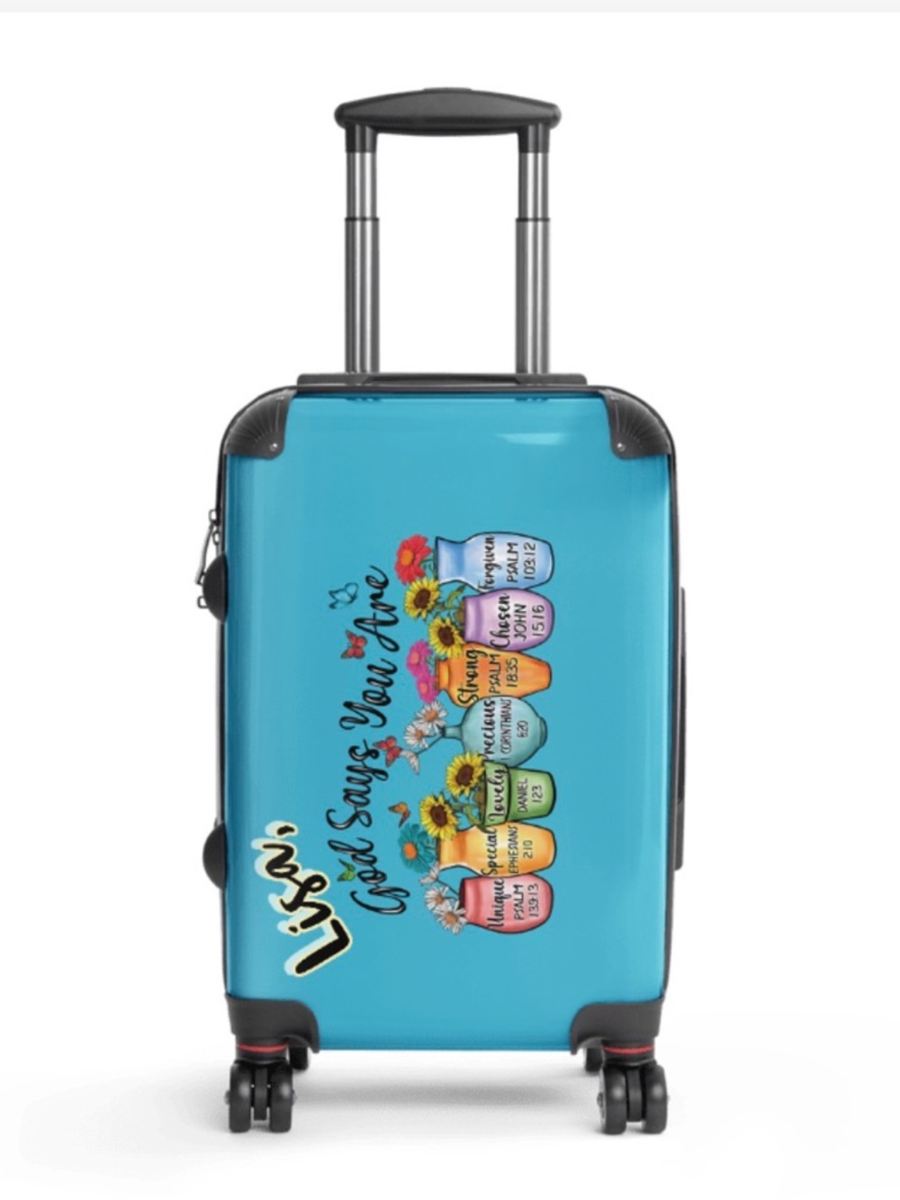 “GOD SAYS I AM “Custom Faith Travel Luggage, Cre8tive Concepts Boutique®️